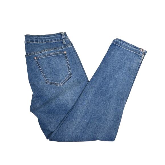 V Christina Womens 10 Medium Wash Tapered Leg Sequin Jean - Picture 3 of 10